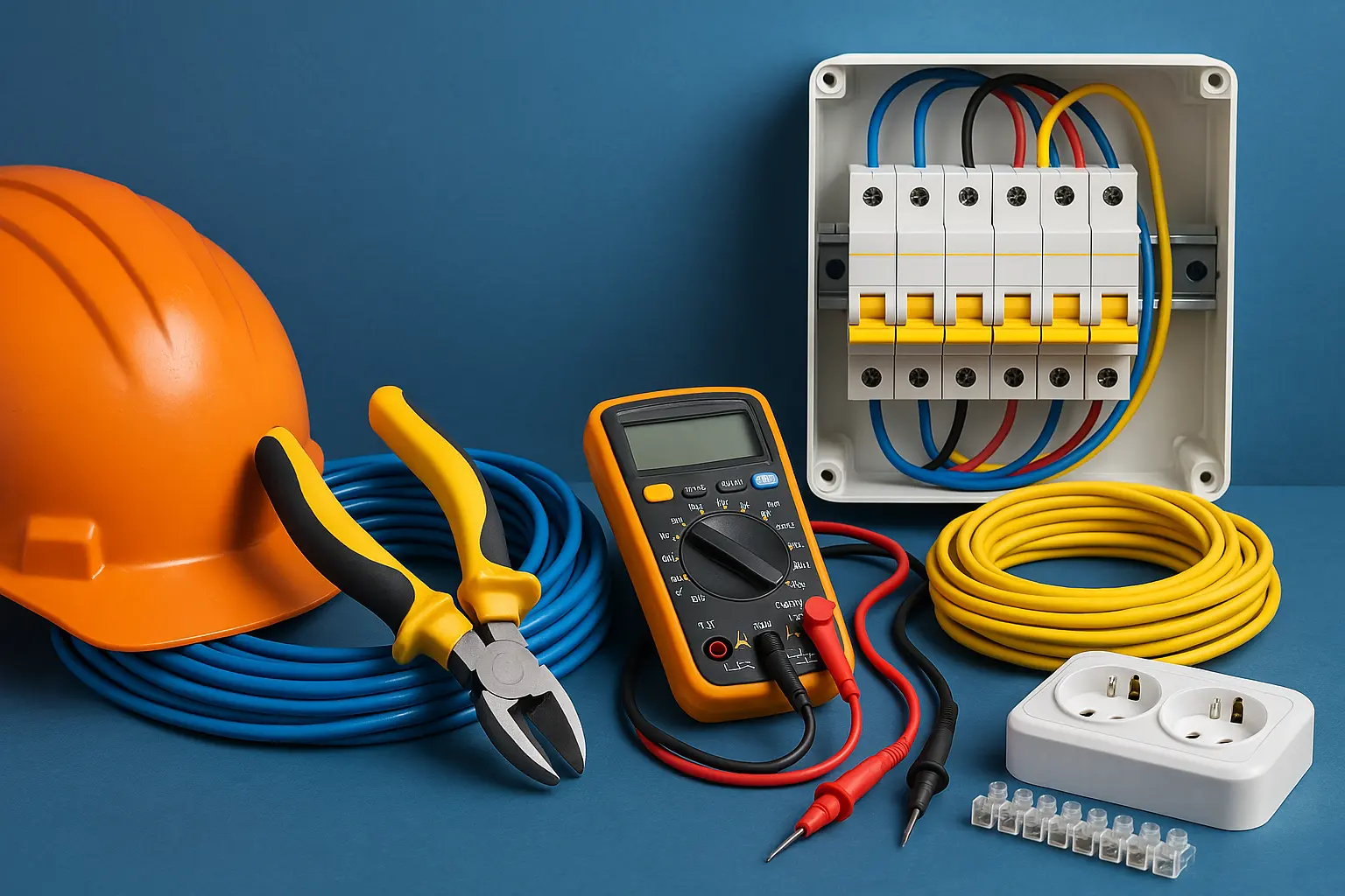 Électricien au travail