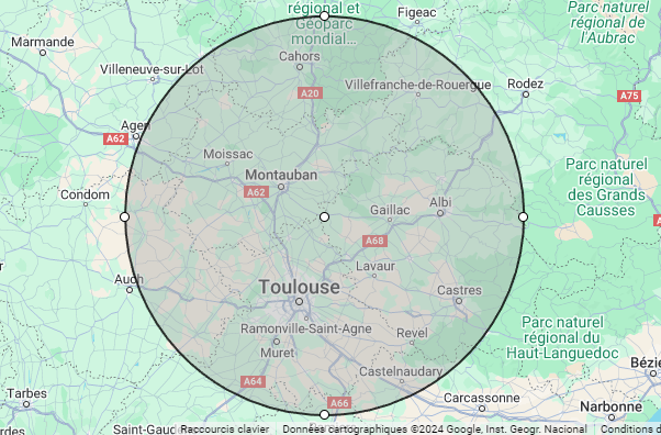 Carte de la zone d'intervention